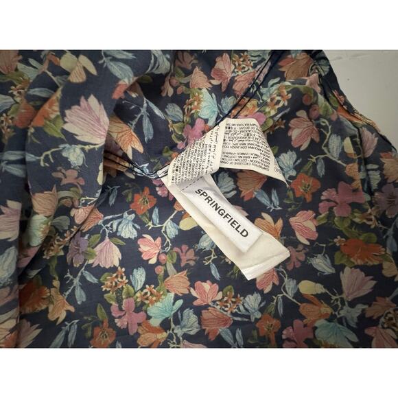 Men’s Springfield button down floral 2XL short sleeve - Picture 3 of 4